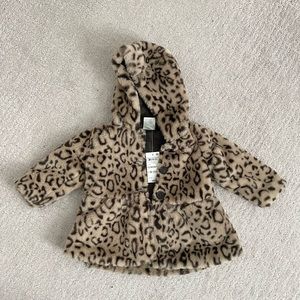 Faux Fur Leopard Coat